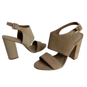 Aldo Tan Cut Out Chunky Heels Sandals Women’s Size 11